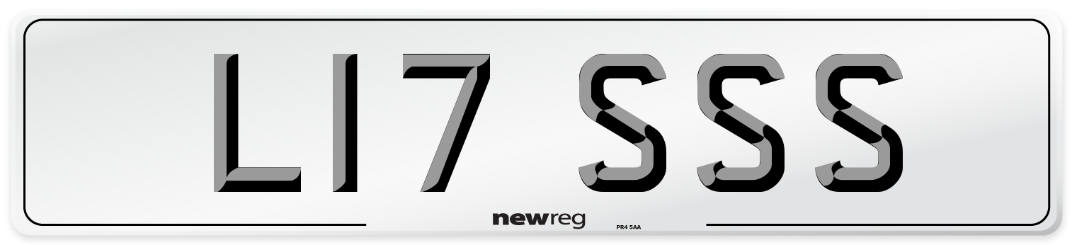 L17 SSS Front Number Plate