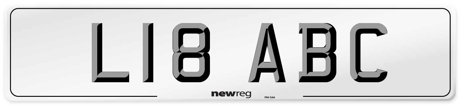 L18 ABC Front Number Plate