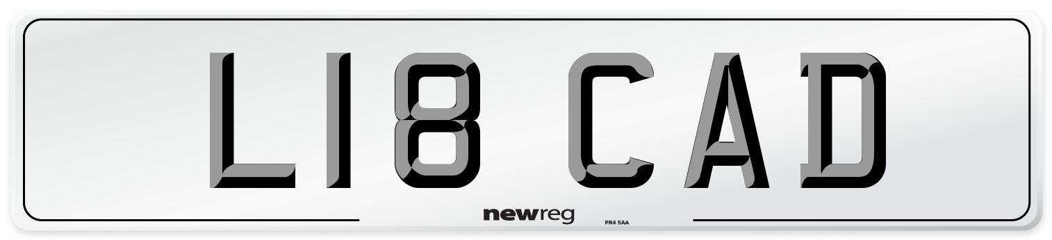 L18 CAD Front Number Plate
