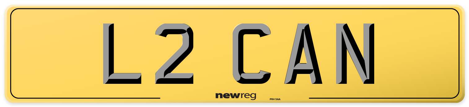L2 CAN Rear Number Plate