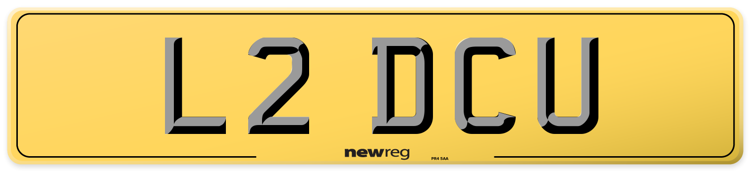L2 DCU Rear Number Plate