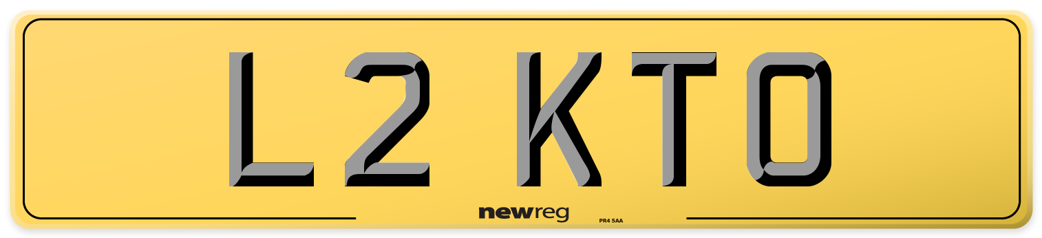 L2 KTO Rear Number Plate
