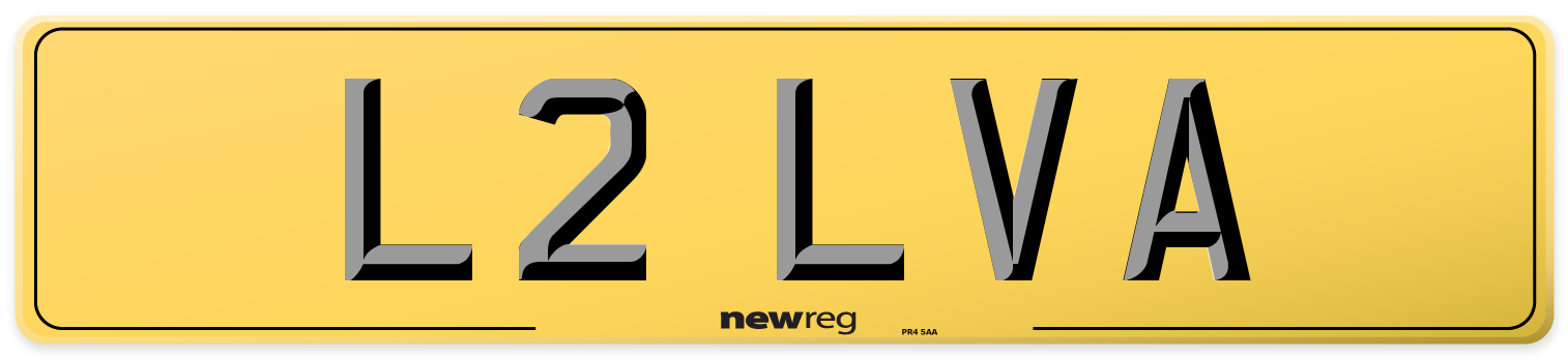 L2 LVA Rear Number Plate