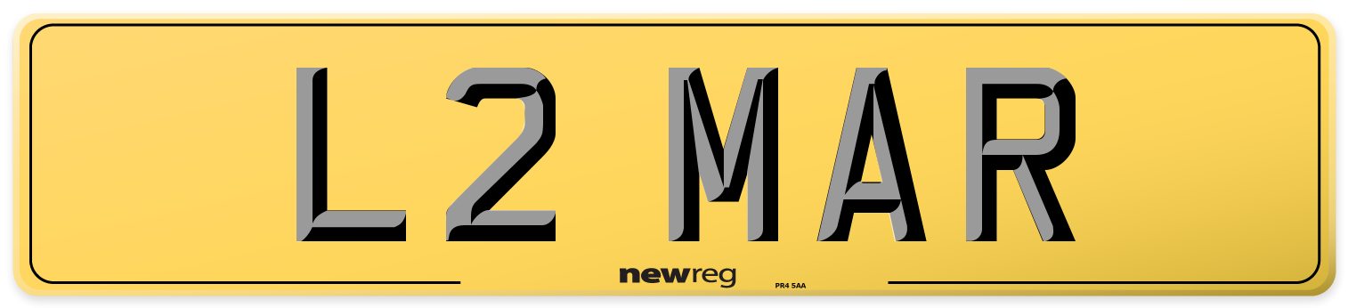 L2 MAR Rear Number Plate