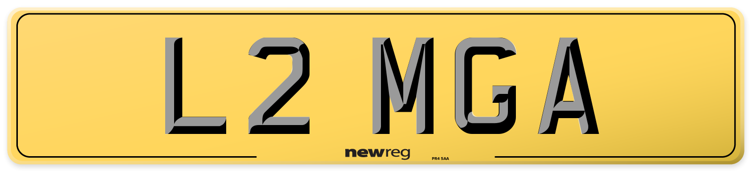 L2 MGA Rear Number Plate