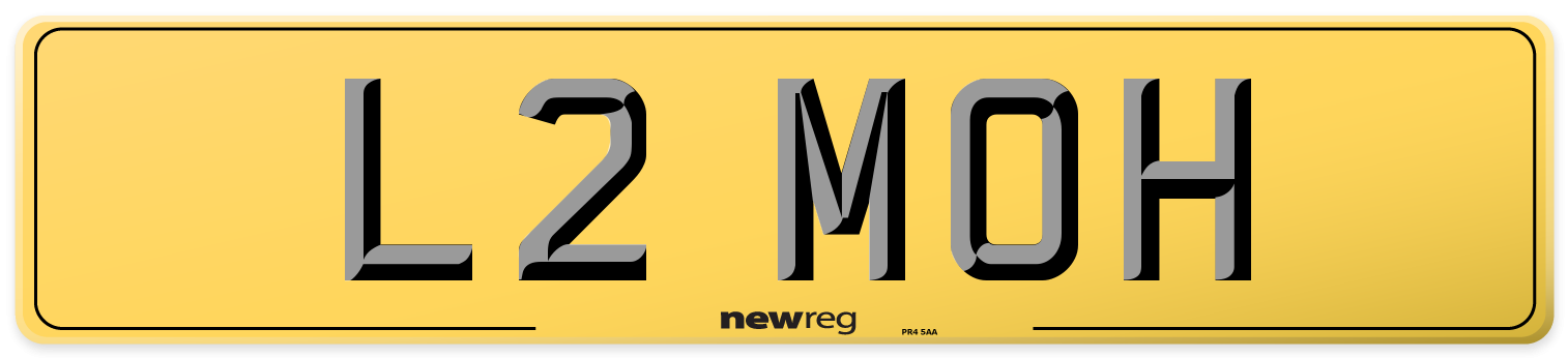 L2 MOH Rear Number Plate