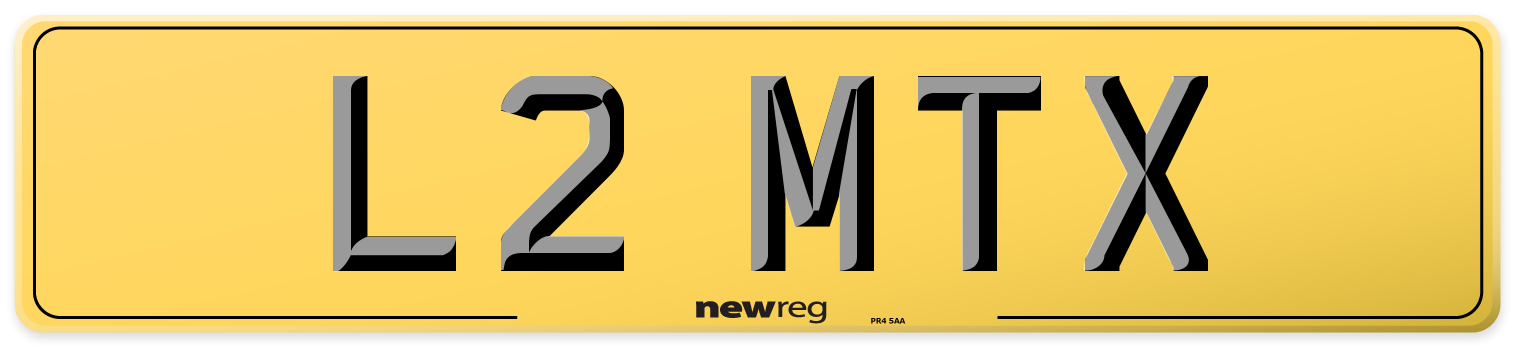 L2 MTX Rear Number Plate