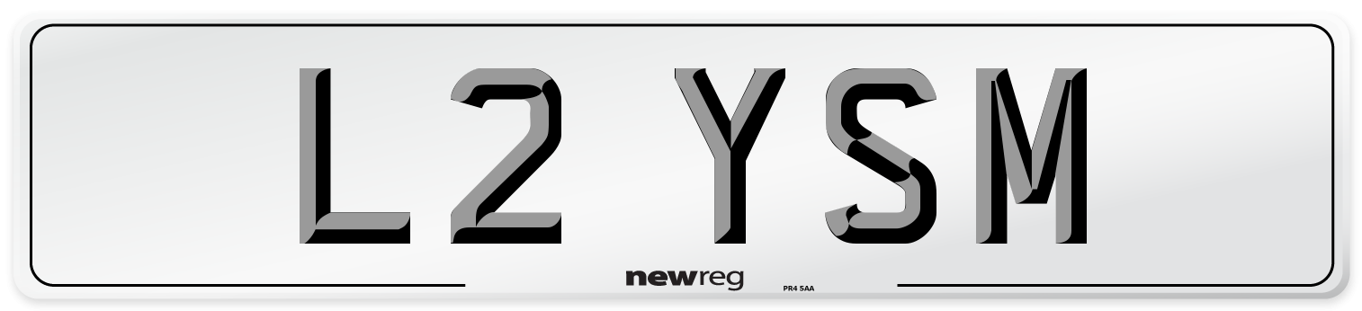 L2 YSM Front Number Plate