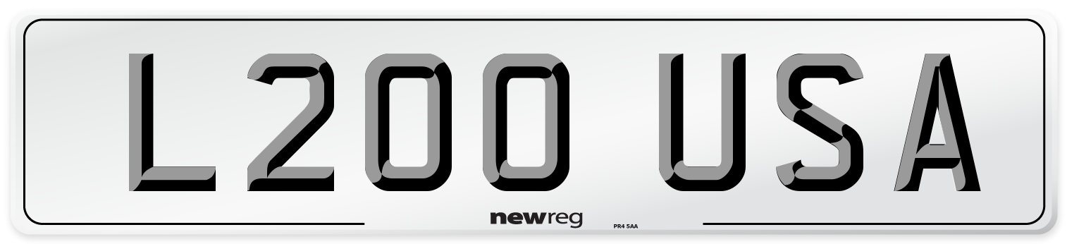 L200 USA Front Number Plate