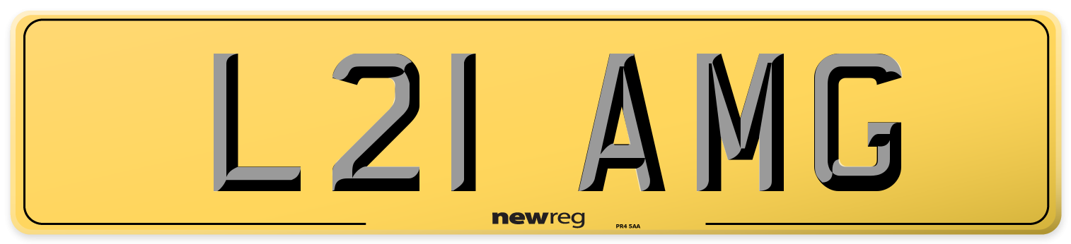 L21 AMG Rear Number Plate