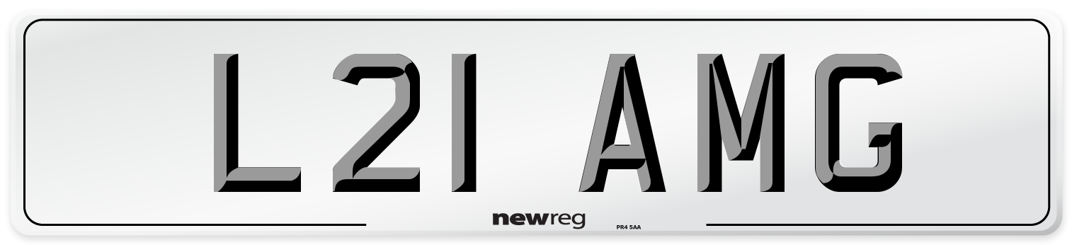 L21 AMG Front Number Plate