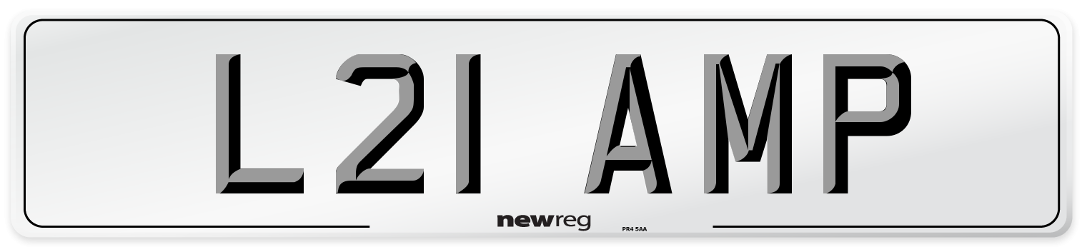 L21 AMP Front Number Plate