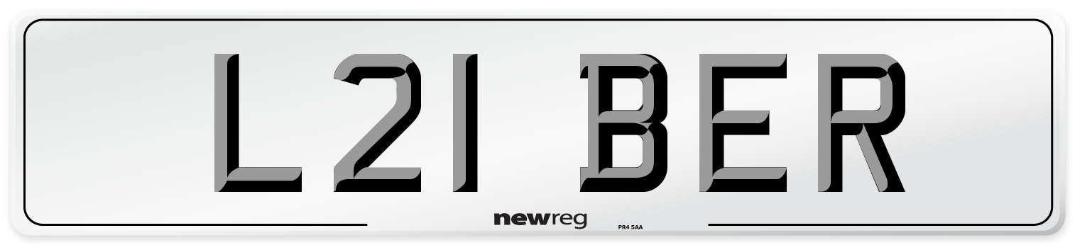 L21 BER Front Number Plate