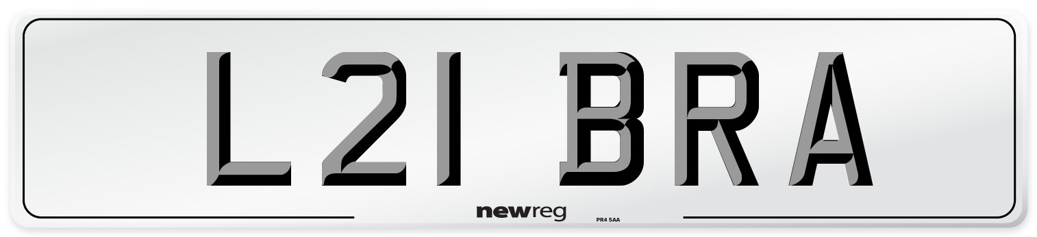 L21 BRA Front Number Plate