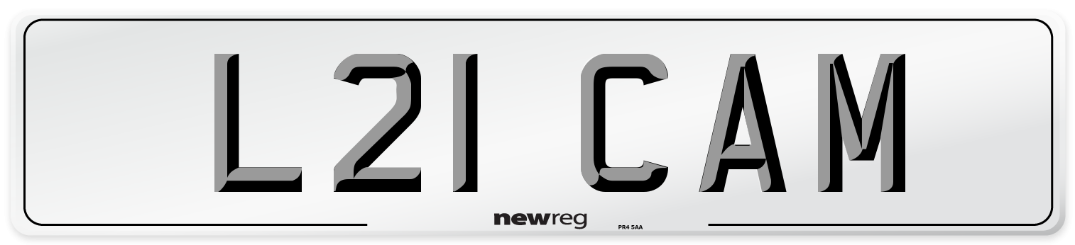 L21 CAM Front Number Plate