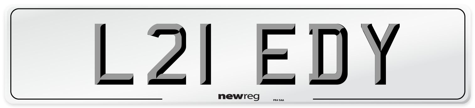 L21 EDY Front Number Plate