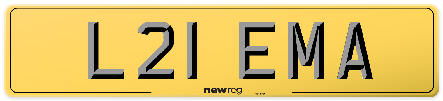 L21 EMA Rear Number Plate