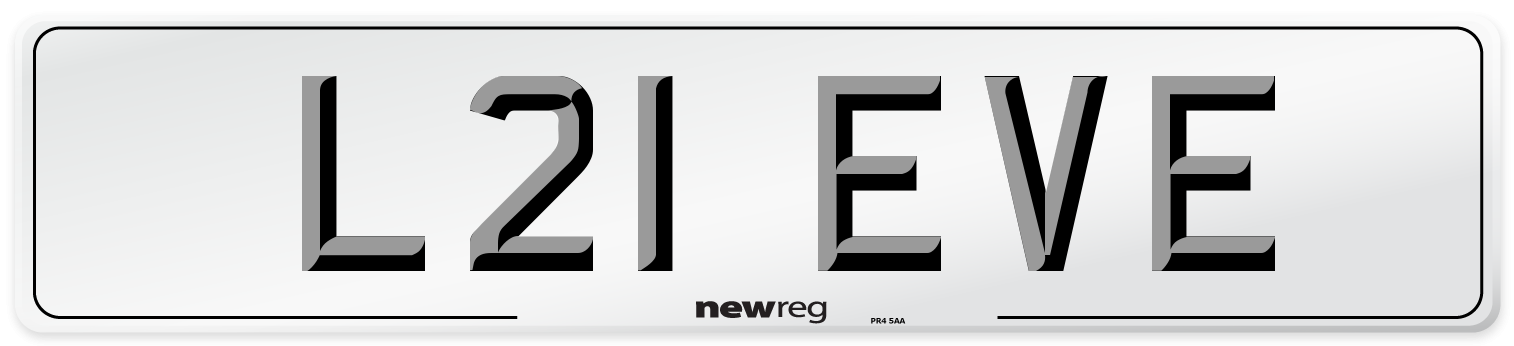L21 EVE Front Number Plate
