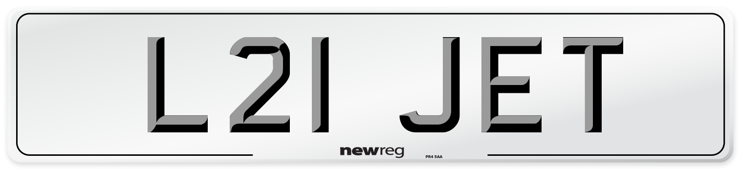 L21 JET Front Number Plate