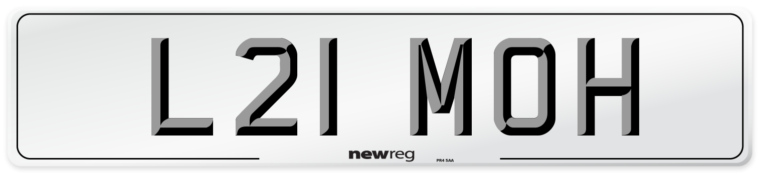 L21 MOH Front Number Plate