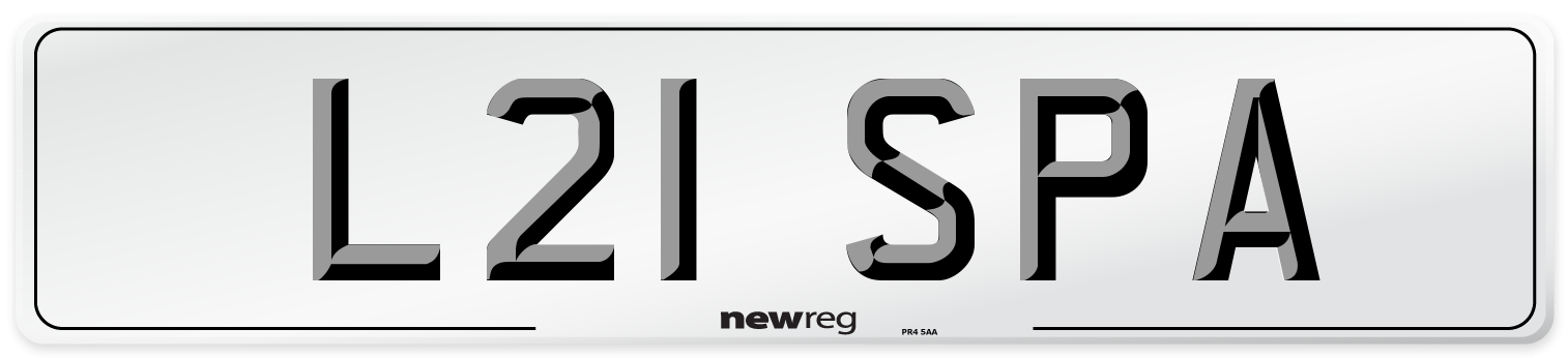 L21 SPA Front Number Plate