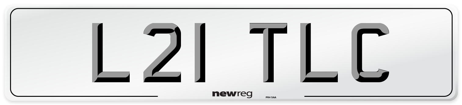 L21 TLC Front Number Plate