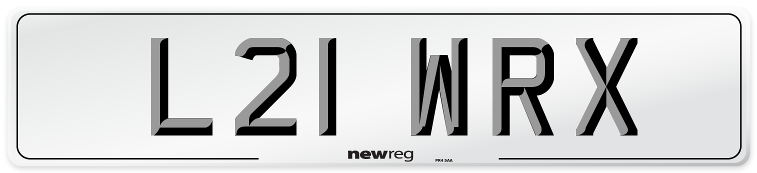 L21 WRX Front Number Plate