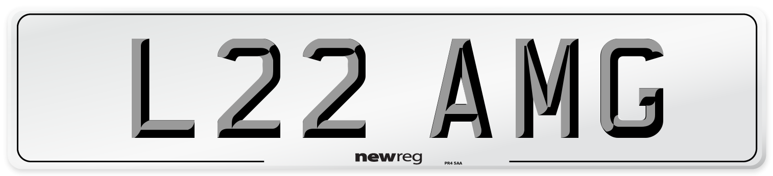 L22 AMG Front Number Plate