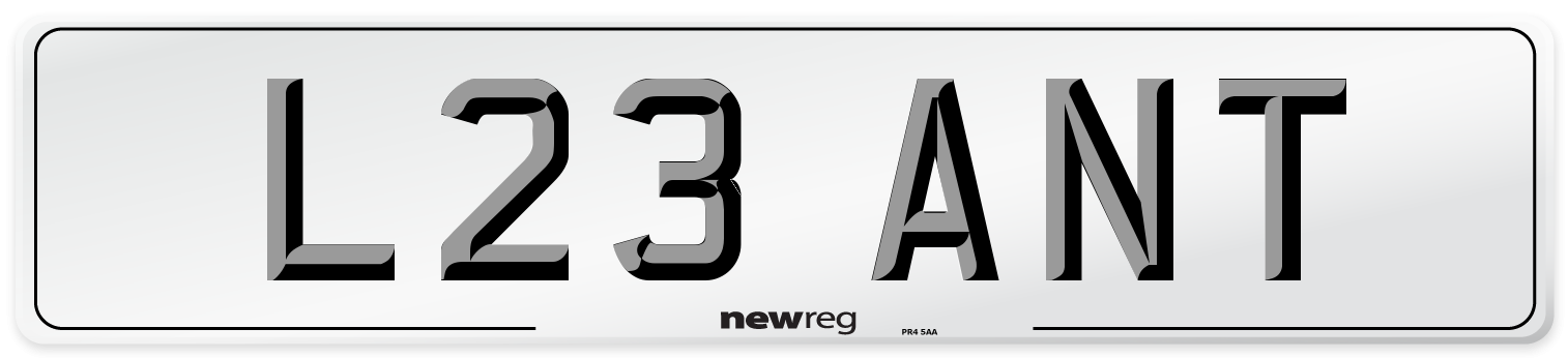 L23 ANT Front Number Plate