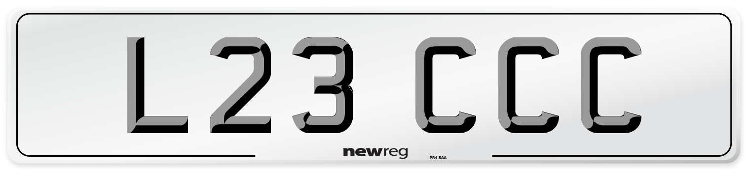L23 CCC Front Number Plate