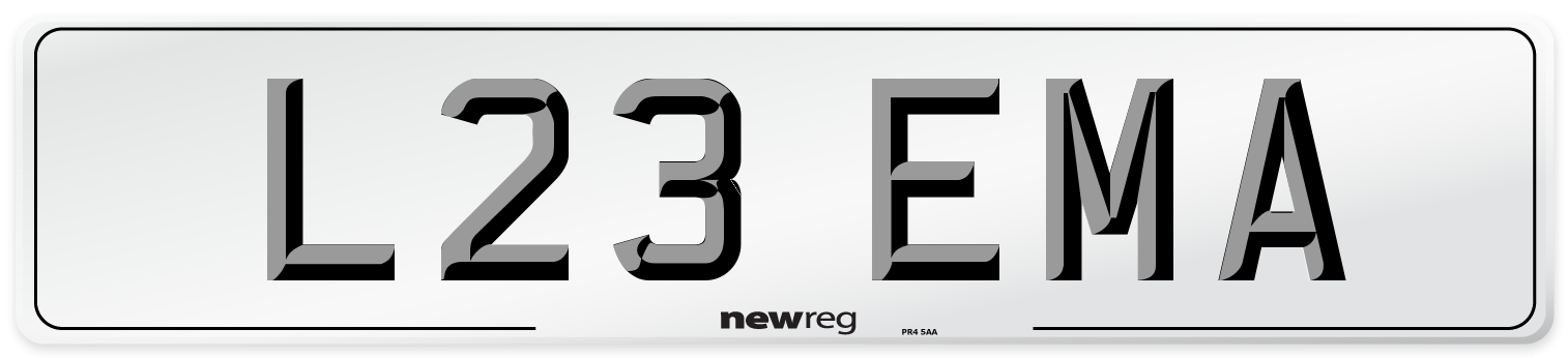 L23 EMA Front Number Plate