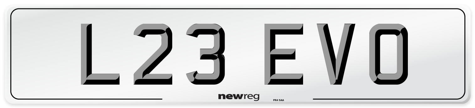 L23 EVO Front Number Plate