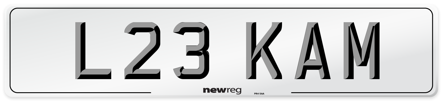 L23 KAM Front Number Plate