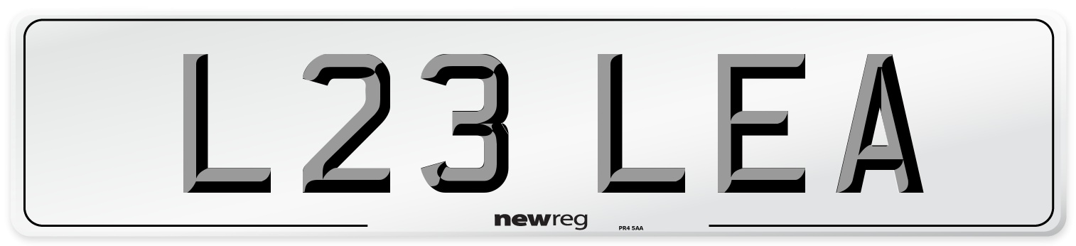 L23 LEA Front Number Plate