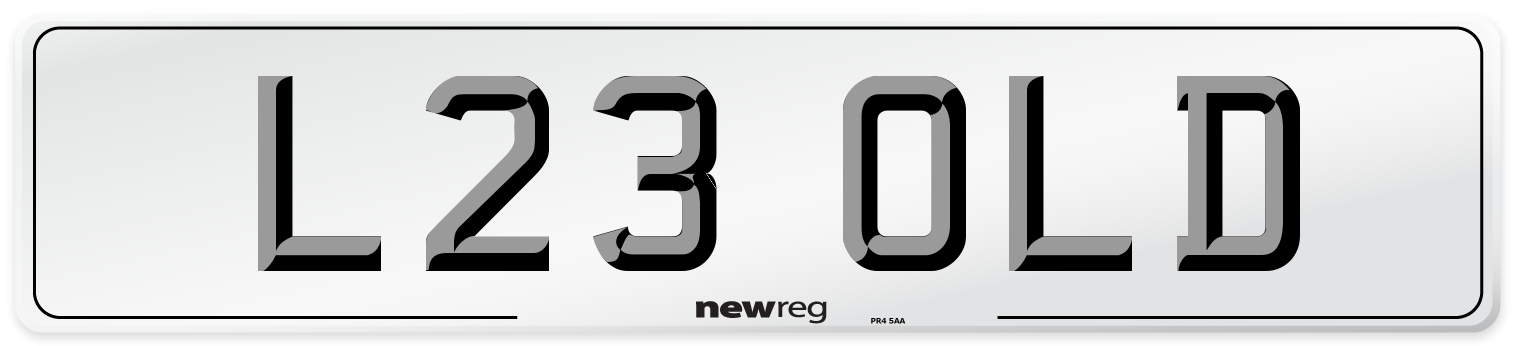 L23 OLD Front Number Plate
