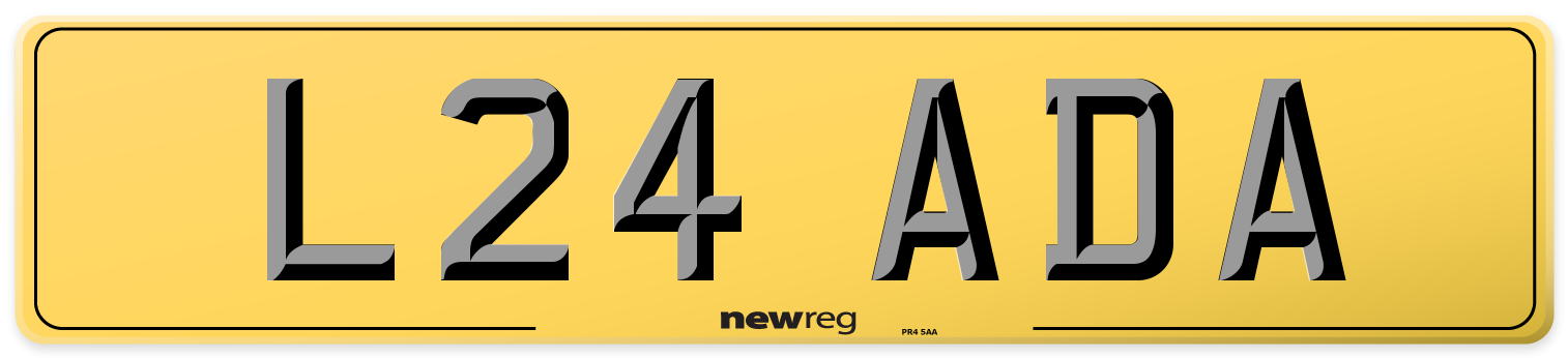 L24 ADA Rear Number Plate