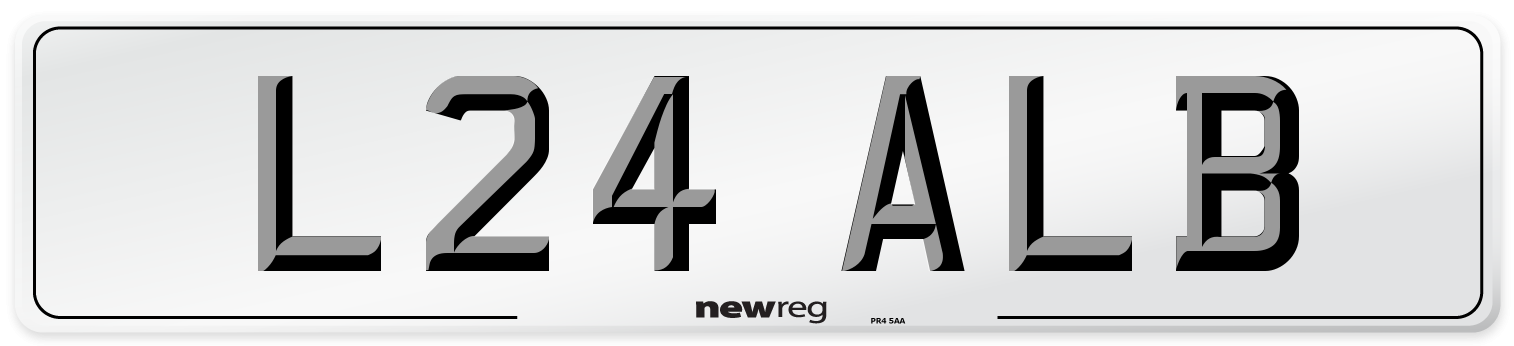 L24 ALB Front Number Plate