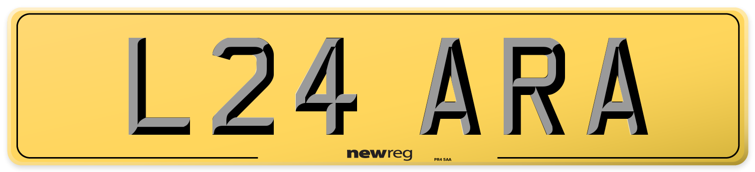 L24 ARA Rear Number Plate