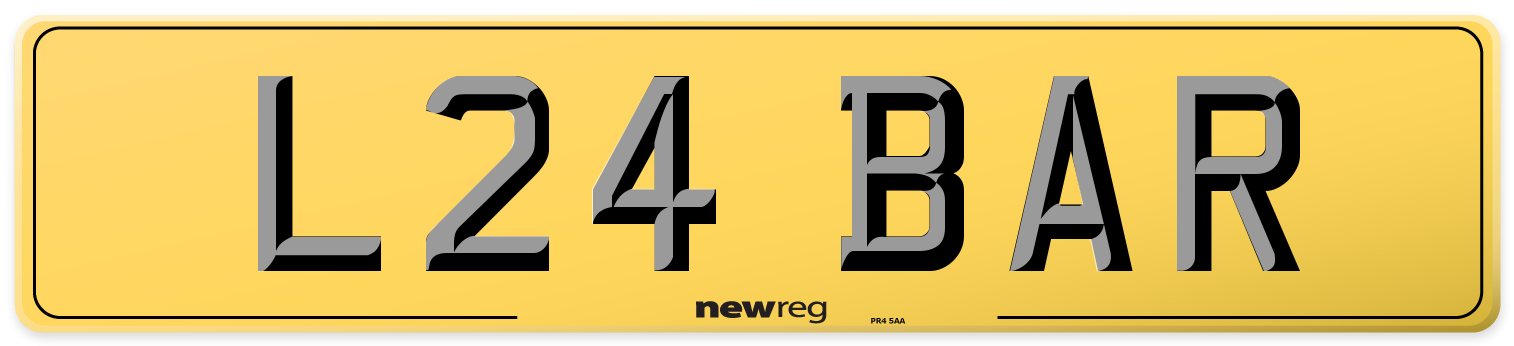 L24 BAR Rear Number Plate
