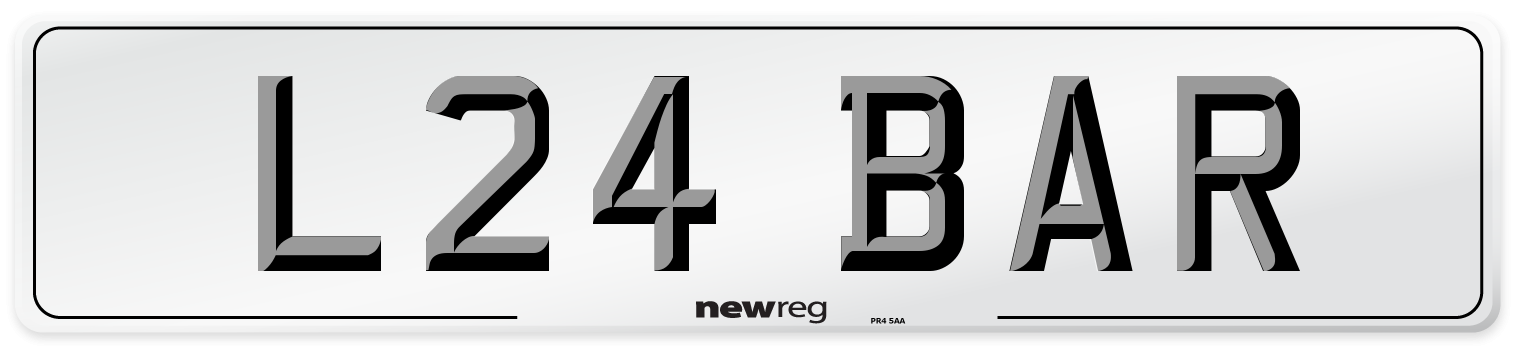 L24 BAR Front Number Plate
