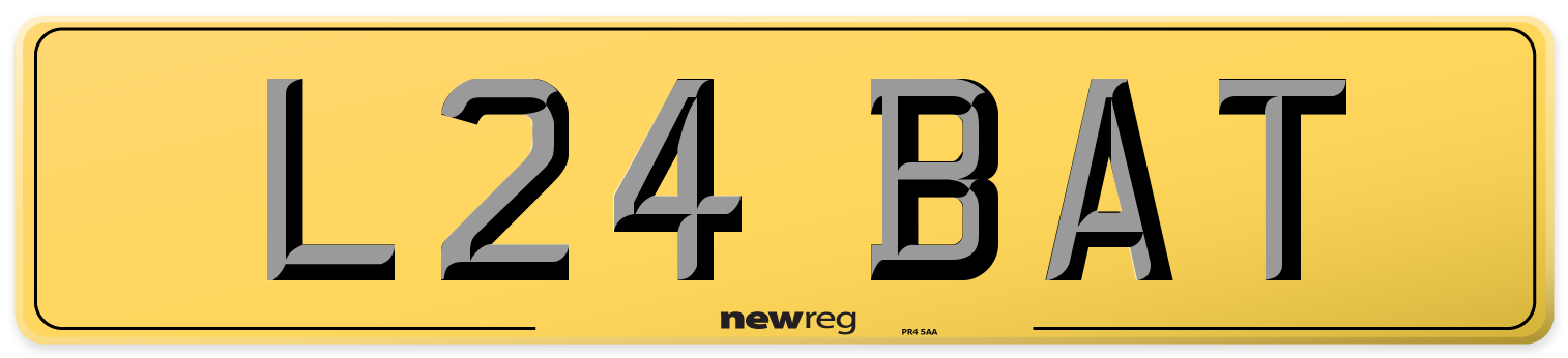 L24 BAT Rear Number Plate