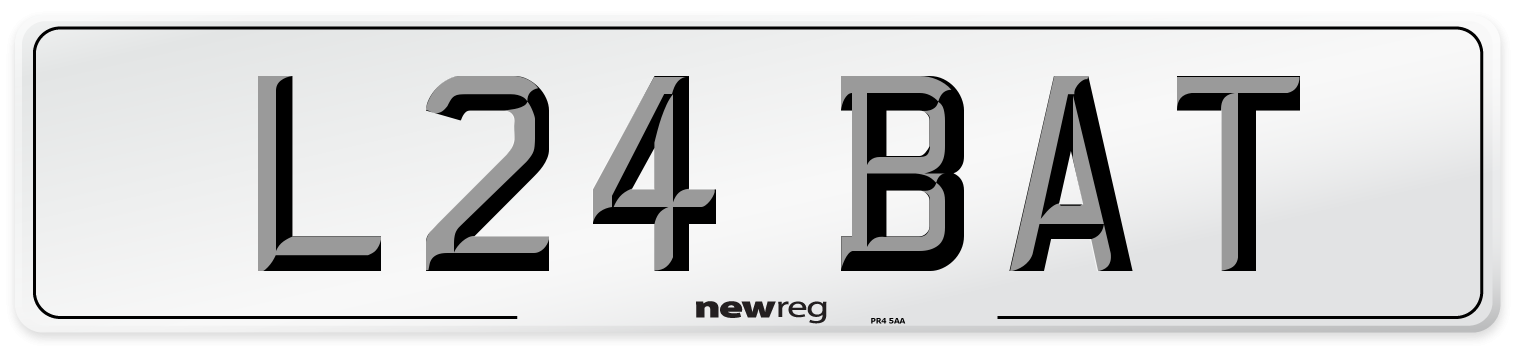 L24 BAT Front Number Plate