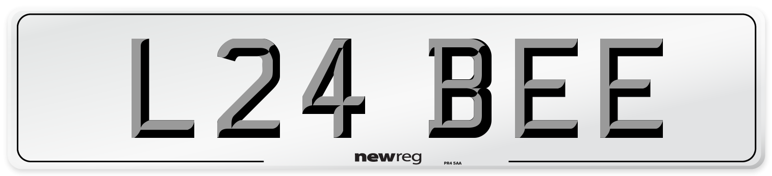 L24 BEE Front Number Plate