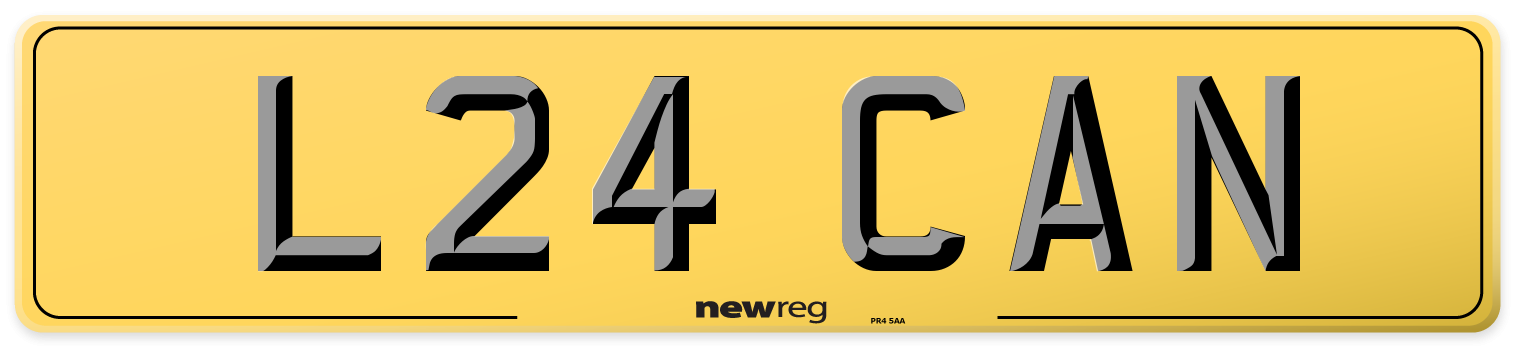 L24 CAN Rear Number Plate