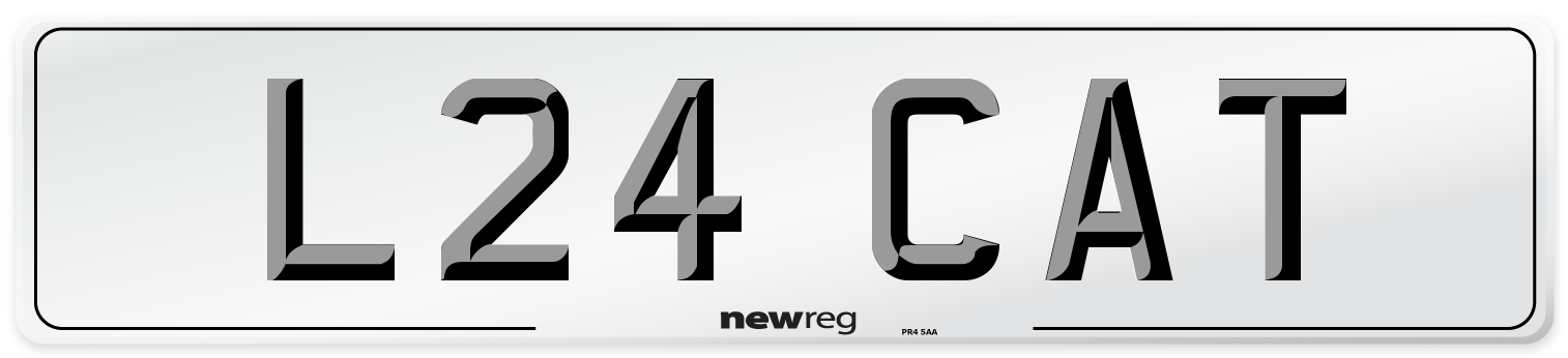 L24 CAT Front Number Plate
