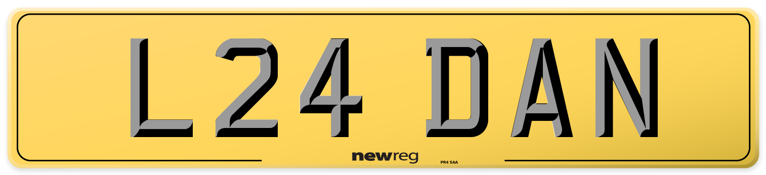 L24 DAN Rear Number Plate