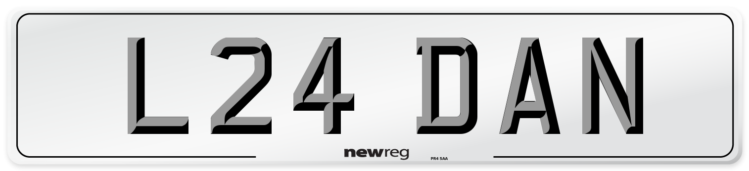 L24 DAN Front Number Plate