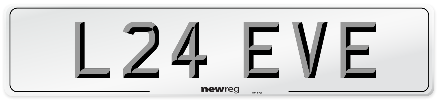 L24 EVE Front Number Plate