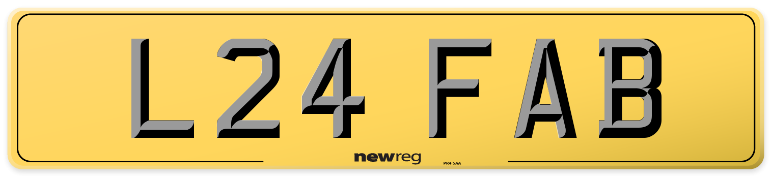 L24 FAB Rear Number Plate