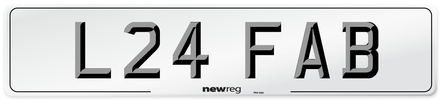 L24 FAB Front Number Plate